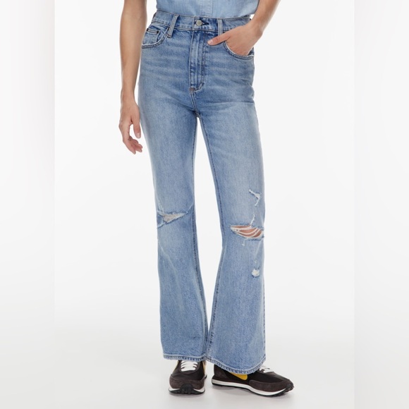 Denim Forum The Twiggy 60's High Rise Flare Aritzia Size - Picture 8 of 11